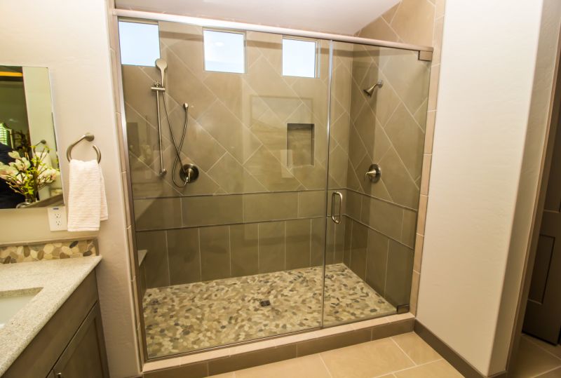 Walk-in Shower with Floor-to-Ceiling Glass