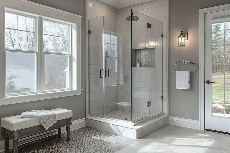 Elegant Shower with Built-in Seating